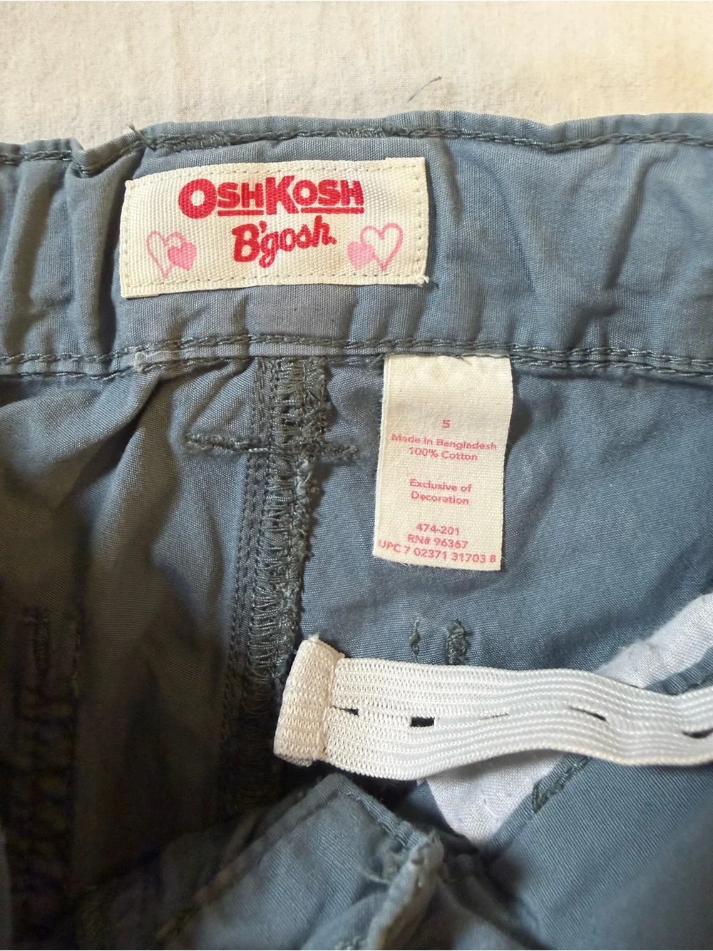 OshKosh B'gosh Slate Blue Adjustable Waist Kids Pants